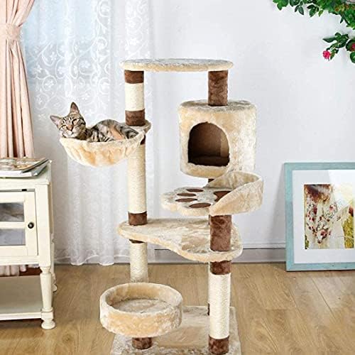 חתול עץ מגדל חתול עץ דירה מגרד הודעות סיסל מיטת צעצועי גרדן מגדל חתול עץ גרוד טיפוס פעילות מרכז 712