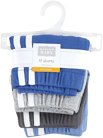 Hudson Baby Unisex Baby ו- Guddther מכנסיים תחתונים 4-חבילה, כחול, 18-24 חודשים