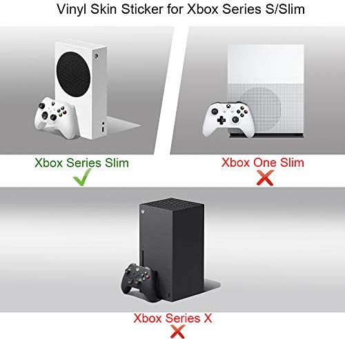 רגעי מדבקות Xbox Series S קונסולה דקה בקרי קונסולה מדבקות עור מדבקות עוטפות ויניל לסדרת Xbox S Console
