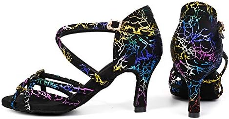 נעלי ריקוד לטיניות צבעוניות של DKZSYIM נעליים לחתונה של סלסה נעלי אולם נשפים, דוגמנית 213