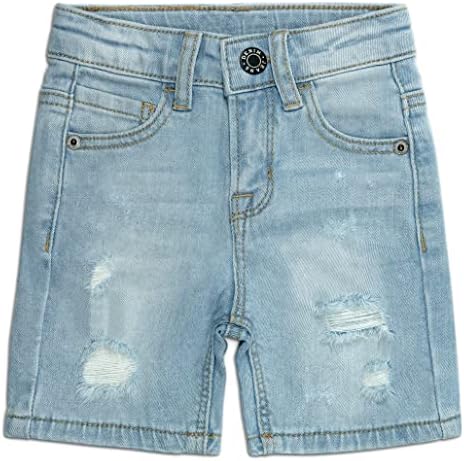 ילדיםמגניב חלל בני קיץ ג 'ינס מכנסיים קצרים, קרע רך גומייה בתוך חצי ז' אן מכנסיים