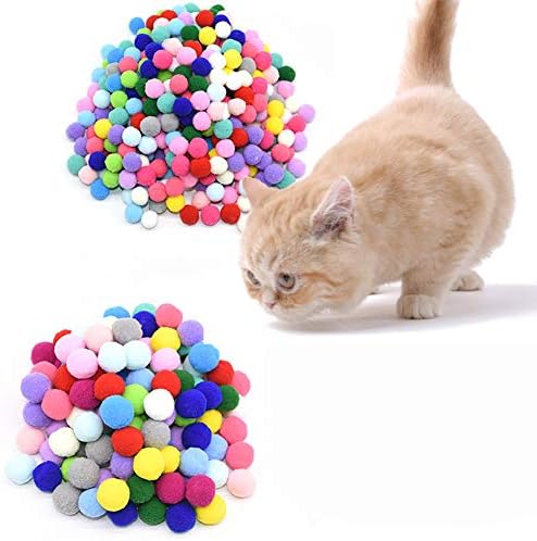 צמר הרגיש צעצועי חתול כדור 70 יחידות חתלתול קטן מגוון צבעוני רך לבד בד כדורי עבור חתול אוהבי