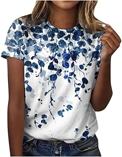 חולצות גרפיות פרחוניות לנשים סתיו בקיץ שרוול קצר שרוול חולצות בראנץ 'חולצות טשירט בנות נוער 2023 בגדים