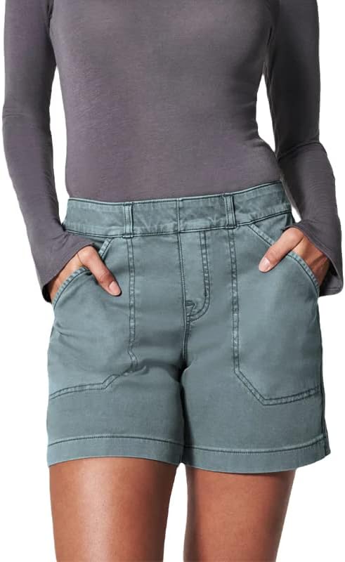 מכנסיים קצרים אתלטיים לנשים מותחים אופנה של אופנה רב תכליתית מכנסיים קצרים עם כיס פלוס מכנסי אימון מזדמנים