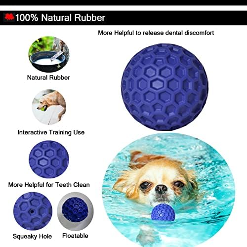 כדורים חריקים לכלבים, צעצועים לכלבים בגודל 3.2 אינץ 'לכדורים אגרסיביים כדור אגרסיביים כדורים קשוחים