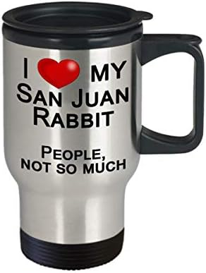 ספל ארנב סן חואן ספל נסיעות, מתנה לחובב ארנבים - אני אוהב ארנבים, לא אנשים