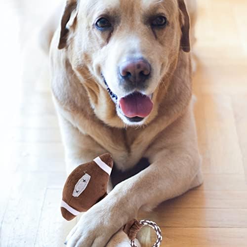 Abaodam Dog Dog Sweaky צעצוע רוגבי כדור: שיניים נושך גור כדור חיית מחמד כלב להביא צעצועים אימונים אינטראקטיביים