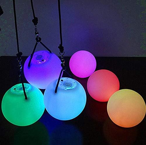 Life-Q 4 זוגות LED LED POI נזרקו כדורים לריקוד ריקוד בטן אבזרי יד ריקודים אבזרים לילדים צעצועים מתנה