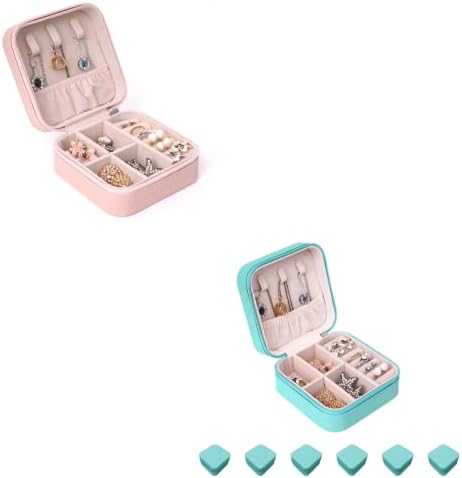 קופסאות תכשיטים ורודים של 1 PCS ומארז תכשיטים ניידים
