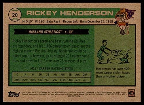 2020 Topps x Super 70S Baseball 20 Rickey Henderson Oakland Athletic