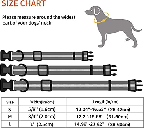 צווארון כלבים רפלקטיבי של Hotlion לכלבים קטנים בינוניים גדולים גדולים ניאופרן רך ניילון מרופד צווארוני