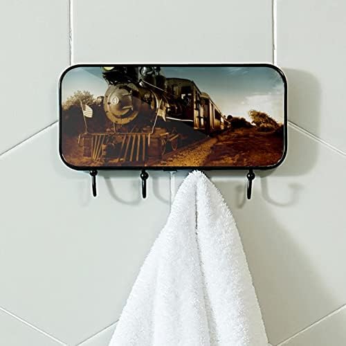 מחזיק מגבות קיר רכוב מדף מגבות עיצוב אמבטיה חלוקת חלוק בגדים לבוש רכבת וינטג