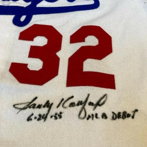 הופעת הבכורה של סנדי קופקס MLB 6-24-1955 חתמה על גופיית ברוקלין דודג'רס עם JSA COA-גופיות MLB עם חתימה