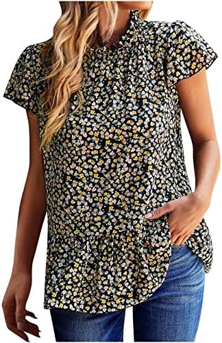 צמרות קיץ של צוואר מדומה לנשים 2023 חולצת חוף פלונוס