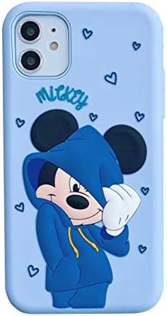 iPhone 12 Pro Max -6.7 Slim Fit Mickey Minnie Mouse ג'ל רך גומי סיליקון 3D Cartoon Cartoon Cover, ילדים