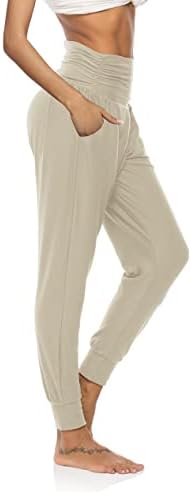 מכנסי טרנינג יוגה של דיבולונג יוגה מכנסיים רופפים מכנסיים מכנסי טרקלין נוחים עם כיסים