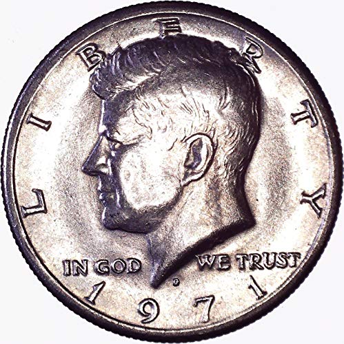 1971 ד קנדי ​​חצי דולר 50C מבריק ללא מחזור
