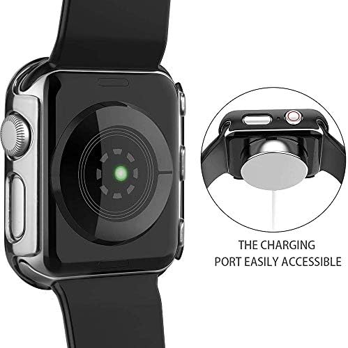 Secbolt 40mm Silver Bling Case עם מגן מסך ופס D-Link Drim Silver עבור Apple Watch 40mm Iwatch Se Series