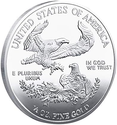 2 יחידים ארצות הברית של אמריקן 2021 פסל של חירות נשר מטבע מטבע מטבע אוסף מטבעות מתנה זהב+כסף