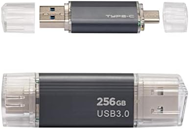 כונן פלאש 256 ג'יגה-בייט סוג C 2-in-1 USB 3.0 ממשק כפול כונן הבזק מהירות גבוהה קרא 100MB/S כתוב 50MB/S