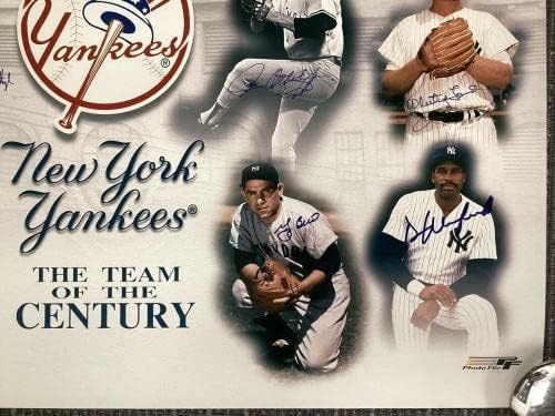 JOE DIMAGGIO חתום תמונה 20x24 NY Yankees R Jackson Berra +5 חתימה HOF JSA - תמונות MLB עם חתימה