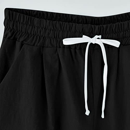 נשים פטריוטיות ארהב דגל ברמודה מכנסיים קצרים קיץ שרוך כותנה מכנסיים קצרים אימון טיולים רגליים חוף אתלטי