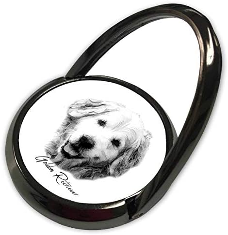 עיצוב אלכסיס של 3DROSE - גזע כלבים - דיוקן יפה של רטריבר מוזהב. מתנה לאוהבי כלבים וגזע - טבעת טלפון