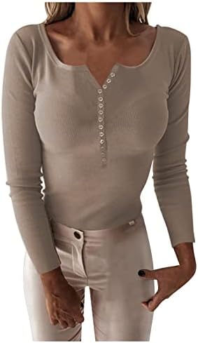 סוודר נשים 2022 כפתור שרוול ארוך סריגה סריגה מזדמנת חולצת חולצה חולצה סוודרים באביב לשנת 2023