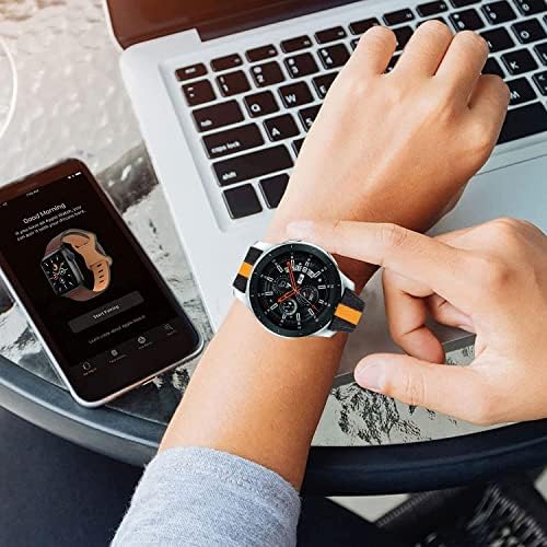 Hepsun תואם ל- Samsung Galaxy Watch 46 ממ/שעון 3 45 ממ/Gear S3 Frontier/Classic/Pebble Time/Garmin 945/Vivoactive