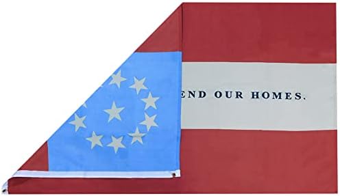 1861 הגן על בתים שלנו איכות פרמיום כבד חובה דהייה עמידה 3x5 3'x5 '100D ארוג דגל ניילון דגל דגל