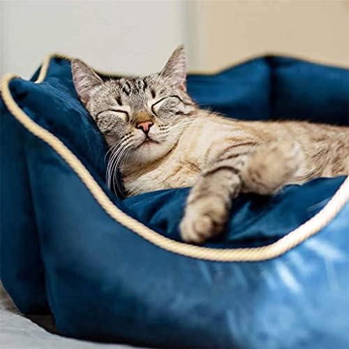 SCDZS חתולי חורף מיטת חיות מחמד חתולים חמים מיטת מיטת כלב נוחה מיטת גורים רכה מיטת מיטת כלב קטן חתולים
