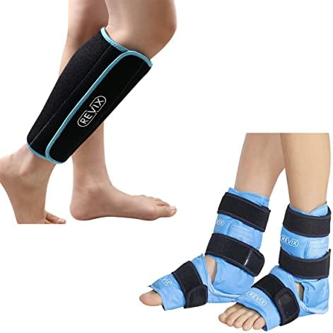 רביקס קרסול רגל קרח חבילת כורכת עבור פציעות לשימוש חוזר ג 'ל קר דחיסת טיפול עבור רגליים כאב הקלה עגל